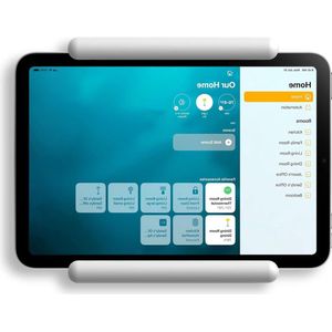 Home Hub Mount Ontworpen voor iPad Wall Mount - Tablet Wandhouder Compatibel met iPad Mini iPad Air iPad Pro Galaxy Tab and Meest Tablets -Eenvoudig installie Kabelbeheer (Wit) tablet holder for bed