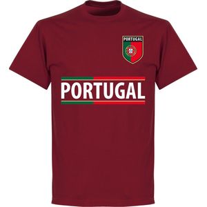 Portugal Team T-Shirt - Bordeaux Rood - S
