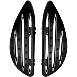 Provento - Motorfiets Voetsteunen voor Bestuurder - Uitgerekt - Zwart - Geschikt voor H&arley Touring Softail Street Road Glide Dyna.