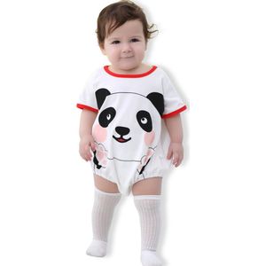 BoefieBoef Schattige Baby Dieren Romper Panda Boxpakje - Zacht Katoenen Babykleding 0-12 Maanden - Jumpsuit Kinderen - Pyjama - Speelpak - Outfit - Babybody - Comfortabel Babypakje Drukknoopsluiting - Jongen & Meisje - Perfect Kraamcadeau - 0-1 jaar