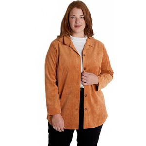 Milleraies fluwelen overhemdjasje met getailleerde kraag