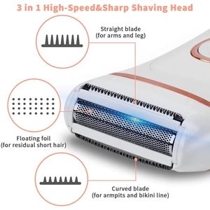 Elektrisch scheerapparaat voor dames, draadloos scheerapparaat met led-scherm, draagbaar, oplaadbaar, IPX7-scheerapparaat voor nat en droog scheren in de bikinilijn,