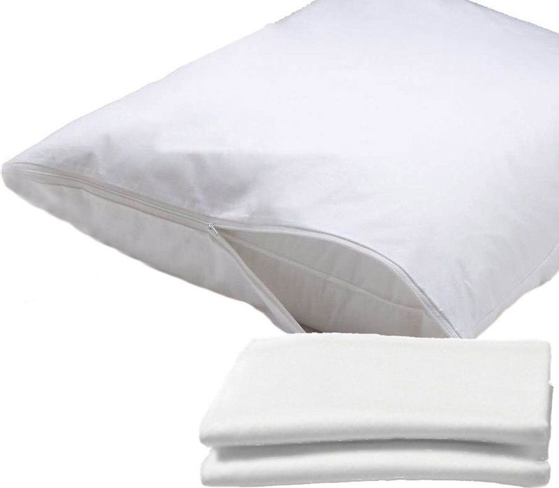 Molton - Kussensloop - 60 x 70 cm - Set van 2 Stuks - Ritssluiting