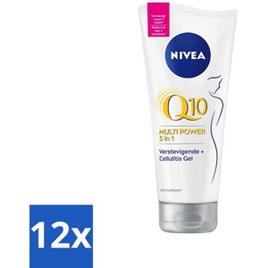 NIVEA - Anti-Cellulitis Gel - Q10 5-in-1 Verstevigend - Vermindert cellulitis - Met Lotusextract - 200 ml - Voordeelverpakking - 12 stuks