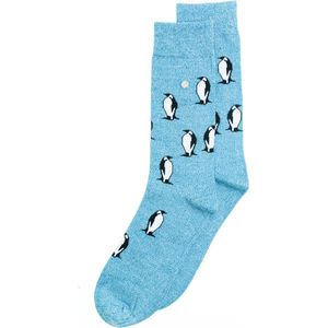 Alfredo Gonzales Penguin Sokken AG-Sk-GL-01 129 Blue Melee/Black/White XS(35-37)