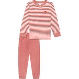 SCHIESSER - Nachtkledij - Oudroze/Wit - 2-delig - Lang/maxi