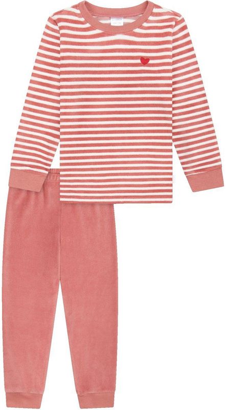 SCHIESSER - Nachtkledij - Oudroze/Wit - 2-delig - Lang/maxi