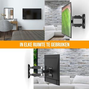 TV Muurbeugel, TV Beugel / TV Wall Bracket, Tiltable TV Bracket - LCD, OLED, Plasma Flat &Curved / BESPAAR RUIMTE 19-43 Inch