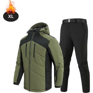 Nivard Skipak - SkiBroek - Skijas - Ski Suit - Wintersport - Heren - 2-Delig - Legergroen - Maat S