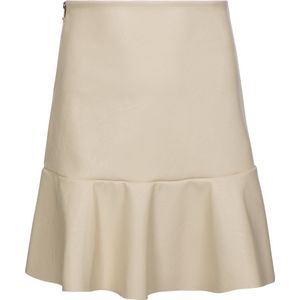 Will Fashion Rok Carlijn Lederlook Beige Maat M