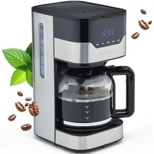 Koffiezetapparaat voor 12-14 kopjes met sensorbediening en roestvrijstalen behuizing - Filterkoffiezetapparaat met aromaniveaus