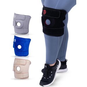 Verstelbare Kniebrace - Open patella Knieorthese tegen artritis pijn en ondersteuning - Neopreen - XL/2XL/3XL Zwart