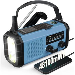 DailySupplies - Noodradio - Blauw - Draagbare Radio - Powerbank Zonne-energie - Transistor Radio
