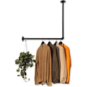 Kledingstang in Industrieel Design voor Hoek- en Muuraanpassing - 70 cm Breed