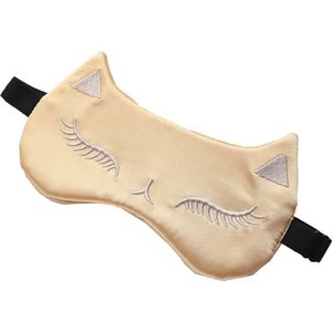 Satijnen slaapmasker kat - Goud