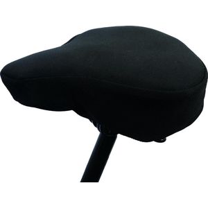 Dunlop Fietszadelhoes Gel: Zadelcover met Trekkoord - Beschermt tegen Slijtage - 24x27 cm - Zwart - Zadelpijn Voorkomen"".