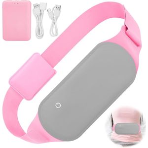 Sander Shop Draagbare menstruatieriem met 3 modi, temperatuur instelbaar, periode-warmtepad met 5000 mAh powerbank, menstruatiepijnverlichting, verwarmingskussen voor vrouwen (grijs)