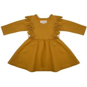 Little Indians Boho Dress Honey - Jurk - Lange Mouwen - Geel - Meisjes - Maat: 4-5 jaar