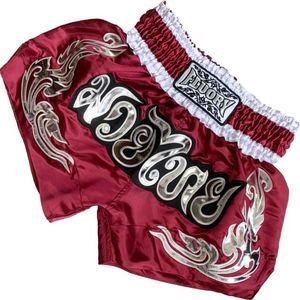 Fluory Muay Thai Kickboxing Shorts Bordeaux Rood MTSF87 - M