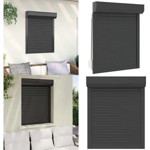 vidaXL - Rolluik - 80x100 - cm - aluminium - antracietkleurig