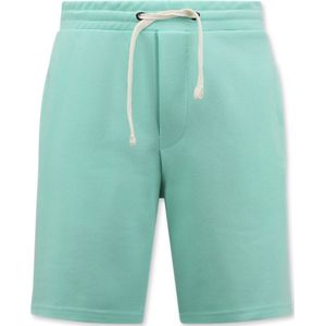 Joggingshort Heren - Korte Broeken Heren Volwassenen - Sweat Short Heren - Korte Joggingbroek Heren - Mint Groen