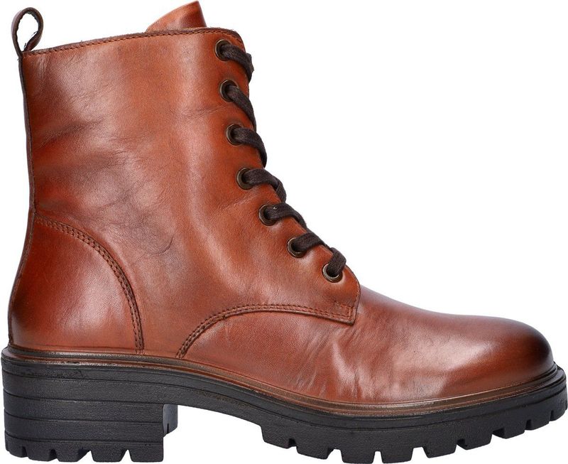 Nelson - Veterboots - Dames - Leer - Uitneembaar Voetbed - Lichtgewicht Rubberzool