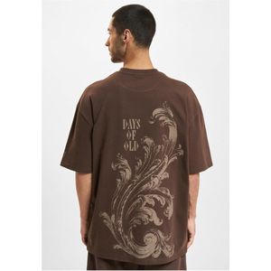 DEF Flourish T-Shirt DFTS245 Chocolate Brown Washed-S