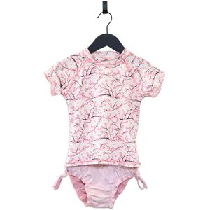 Ducksday - Zwemset met omkeerbare bikinibroek - voor meisjes - UPF 50+ - Tweedelig - sneldrogend - Rosie - Maat 11/12 JAAR