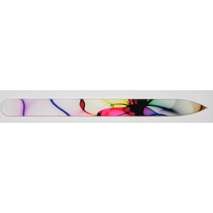 MILANO Professionele Kristal Glasvijl Nagelvijl, Glass Nailfile,  enkelzijdig Aquarel