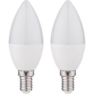 Kobi - LED Lamp - E14 - 6W - 470lm - 4000K - Kaarsvorm - 2 stuks