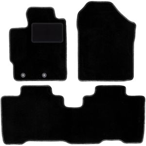 Zwarte veloursmatten voor: Toyota Verso-S minivan (2010-2015)
