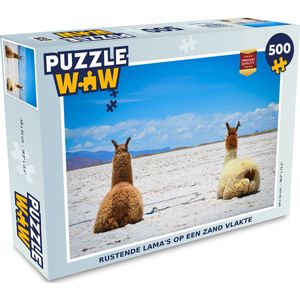 Puzzel Lama - Dieren - Zand - Legpuzzel - Puzzel 500 stukjes