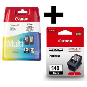 Canon CL 541/PG 540 - Inktcartridges - Inkmultipack + Zwart L + Retourzakje