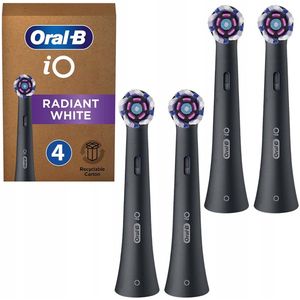 4x Oral-B iO Radiant White Opzetborstels - Zwart, Originaleel