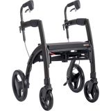 Rollz Motion - Rollator en Rolstoel in Eén - Mat-zwart