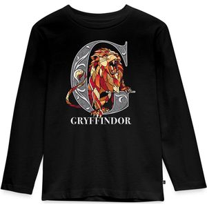 Harry Potter Gryffindor Coat of Arms Monochrome Premium T-Shirt Kinderen Met Lange Mouwen