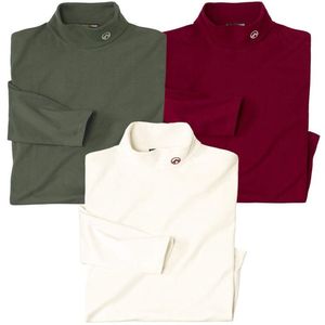 ATLAS FOR MEN - Set van 3 coltruien - Heren - Verkrijgbaar in grote maten - XXL