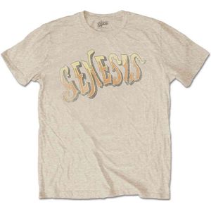 Genesis - Vintage Logo - Golden Heren T-shirt - S - Creme