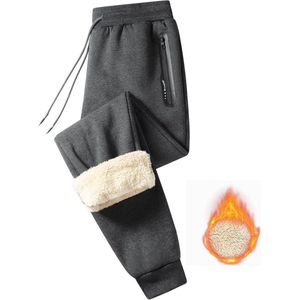 Joggingbroek voor heren - katoenen thermische fleece broek voor winterse sport en vrijetijd