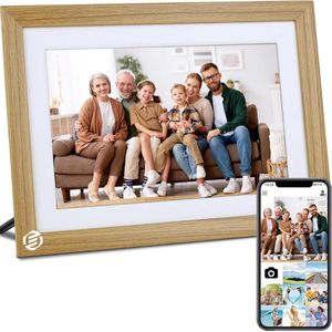 Equivera Digitale Fotolijst - Digitale Fotolijst - Fotokader - Touchscreen - Uploaden via App - 32 GB Geheugen - WiFi - 10,1 Inch HD