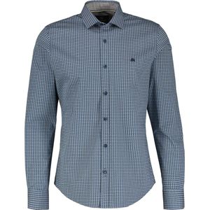 LERROS - Hemd - Maat S - Mannen - blauw - katoen