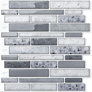 Zelfklevende tegels, bakstenen keukenachterwand, 10 stuks , waterdicht wandpaneel met stenen design, 30 x 30 cm