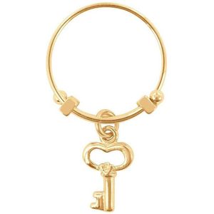 CO88 Collection Beloved 8CR 10003 52 Stalen Ring met Hanger - Sleutel - Maat 52 - Goudkleurig