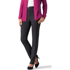 Damart - Pull-on broek in wolmix met stretch grain de caviar - Dames - Grijs - 50