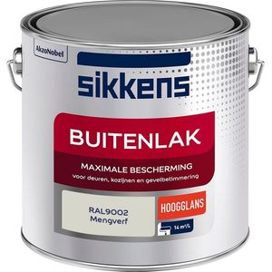 Sikkens Buitenlak - Verf - Hoogglans - Mengkleur - RAL9002 - 2,5 liter
