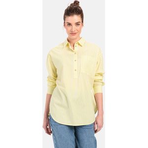 camel active Slip-on blouse van zuivere katoen - Maat womenswear-XL - Geel