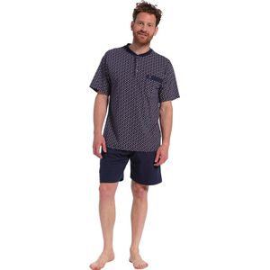 Pastunette - Heren Shortama - Blauw - Blue Squares