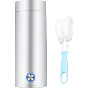 Elektrische draagbare waterkoker - 400 ml, reis, camping, 3-in-1, mini-thermoskan met roestvrijstalen voering - thee, koffie, babymelk
