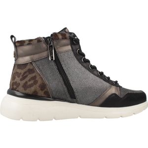 Carmela - 162514 - Leren Sneakers - Zwart - Ritssluiting - Casual