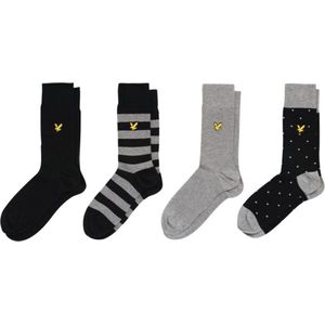 Lyle & Scott - 4-pack premium katoenen sokken - maat 40-46
